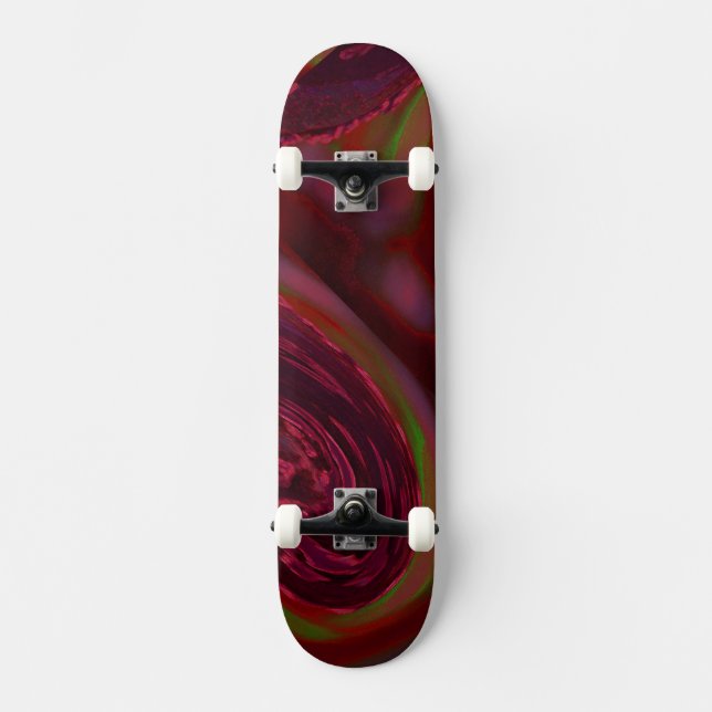 Maroon Wave Skateboard (Vorderseite)