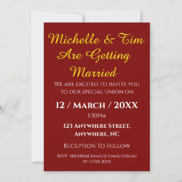 Maroon Wedding Invitation | Elegant Einladung
