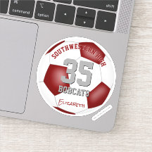 Maroon Weiße Mannschaft Farben Geschenke Fußball