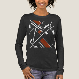 Maroon White Geometric Formen Crisscross MCM Look Tri-Blend Shirt