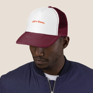 Maroon-Zitat-Schaumstoff-Personalisierte weiße Mar Truckerkappe