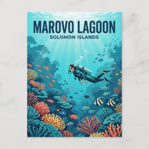 Marovo-Lagune Salomonen Postkarte