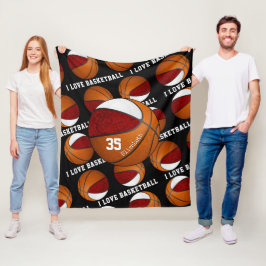 Marowhite I Liebe Basketball Girls Mannschaftsfarb Fleecedecke