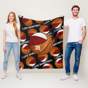 Marowhite I Liebe Basketball Girls Mannschaftsfarb Fleecedecke