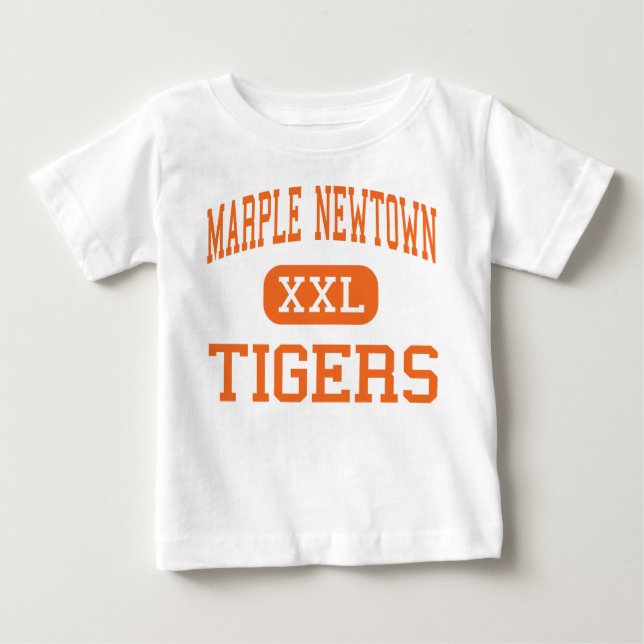 Marple Newtown - Tiger - hoch - Newtown-Quadrat Baby T-shirt (Vorderseite)