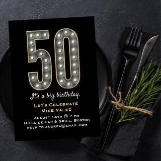 Marquee 50 Jahre Einladung zum Geburtstag