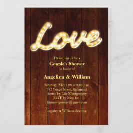 Marquee Lights Couple's Dusche laden ein Einladung
