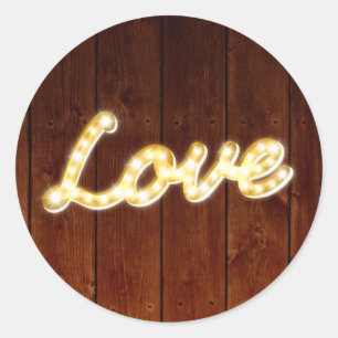 Marquee Lights Love Aufkleber - Scheunenbrett