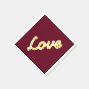Marquee Lights Napkin - Marsala Serviette
