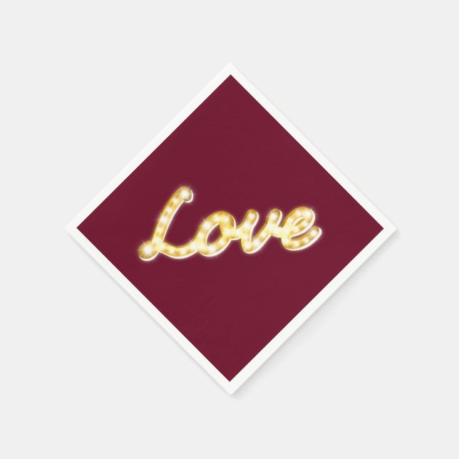 Marquee Lights Napkin - Marsala Serviette (Ecke)