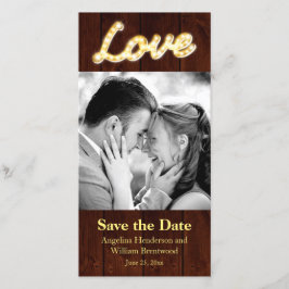 Marquee Lights Save the Date Fotokarte