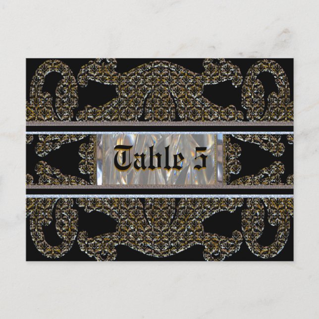 Marquee Number Card Postkarte (Vorderseite)