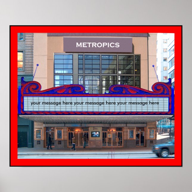 Marquee Poster Personalize it (45 Zeichen) (Vorne)