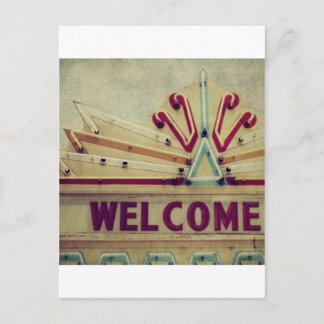 Marquee Welcome Sign Postkarte