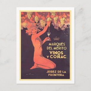 Marques Del Merito Weine und Cognac Postkarte