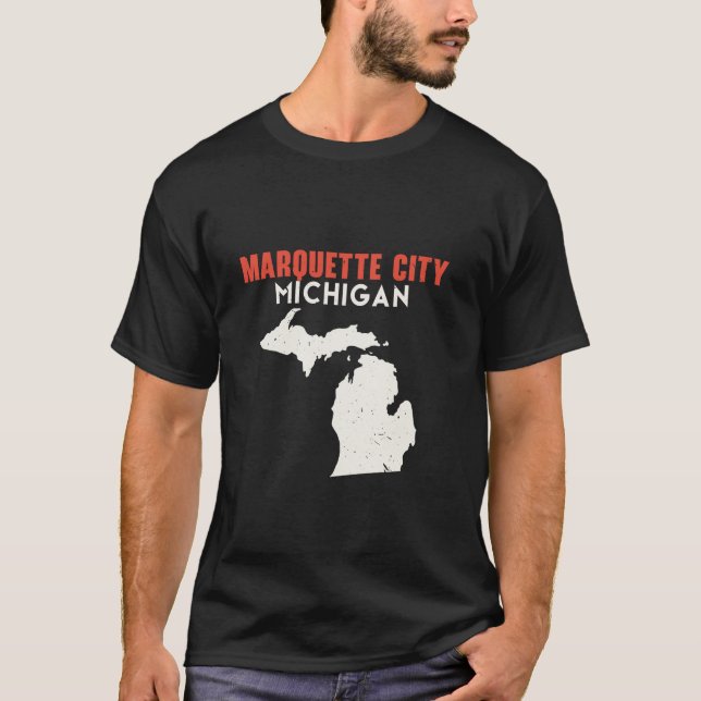 Marquette city Michigan USA Staat America Travel M T-Shirt (Vorderseite)
