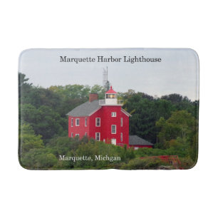 Marquette Harbour Lighthouse Badematte
