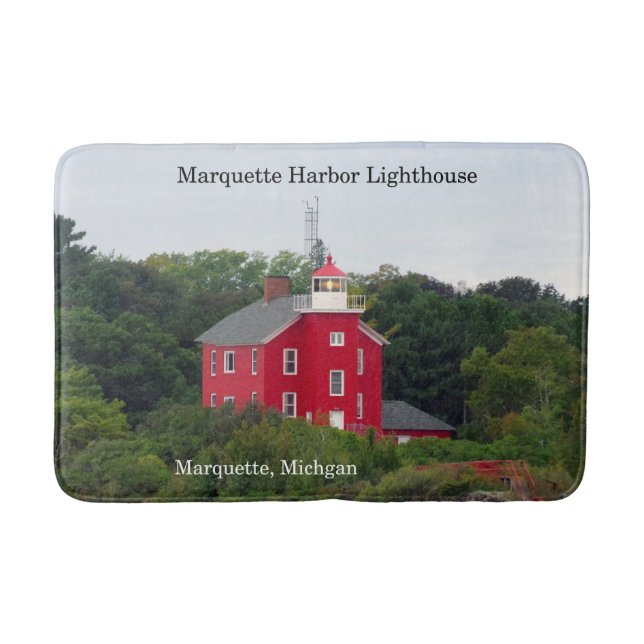 Marquette Harbour Lighthouse Badematte (Vorderseite)