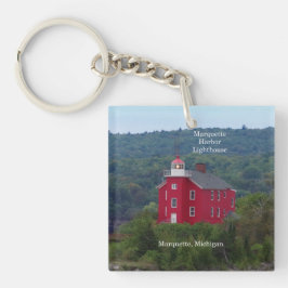 Marquette Harbour Lighthouse Schlüsselkette Schlüsselanhänger