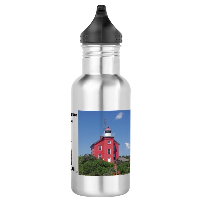 Marquette Harbour Lighthouse Wasserflasche (Rechts)