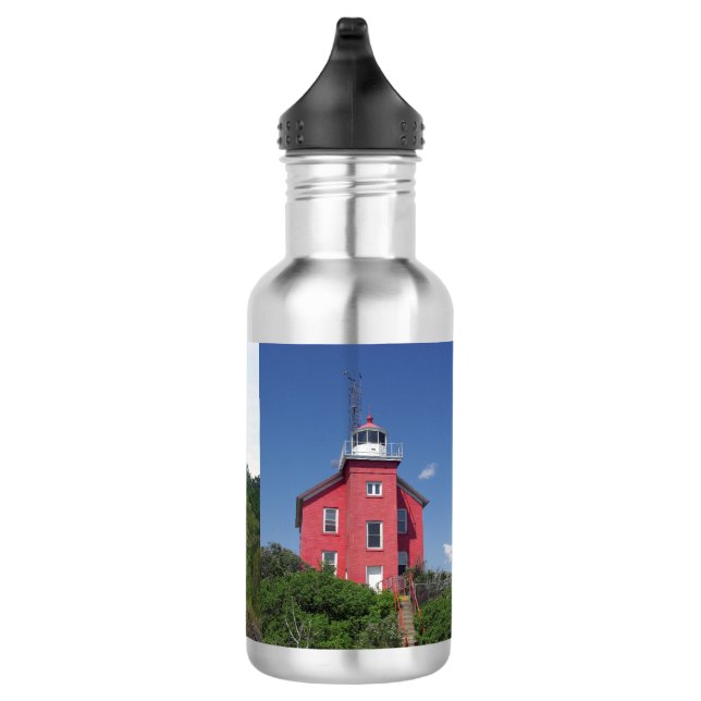 Marquette Harbour Lighthouse Wasserflasche (Rechts)