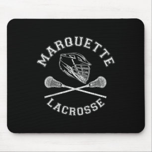Marquette Lacrosse Vintag störte Retro Lax Mousepad