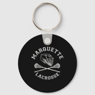 Marquette Lacrosse Vintage abgenutzt Retro Lax Schlüsselanhänger