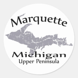 Marquette Michigan Karte Design Aufkleber