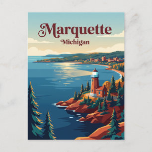 Marquette, Michigan Postkarte