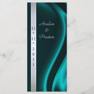 Marquis Aquamarin Silk Wedding Program Programm
