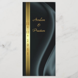Marquis Black Silk Gold Hochzeitsprogramm Programm