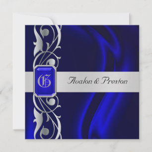 Marquis-blaue Silk blaue Juwel-Einladung Einladung