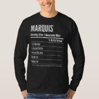 Marquis serviert Kalorien mit dem Etikett für die 