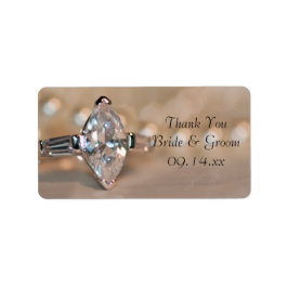 Marquise Diamond Ring Wedding Vielen Dank für Ihre Adressaufkleber