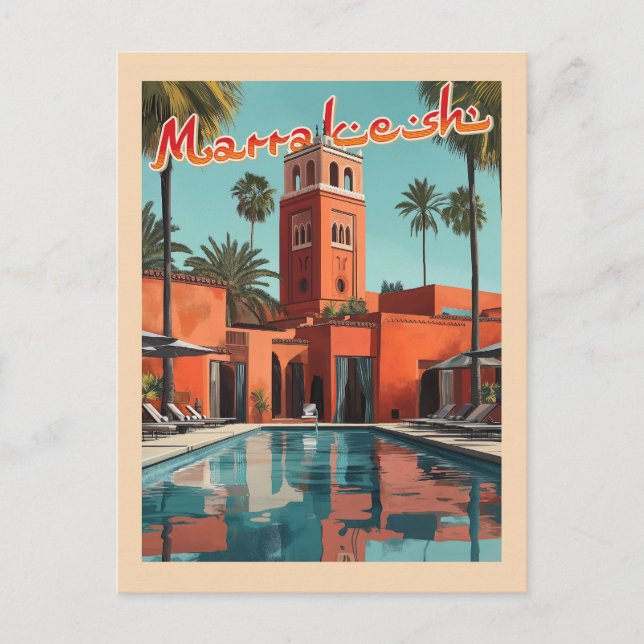 Marrakech Daydream - Mittelalter Reise Postkarte (Vorderseite)