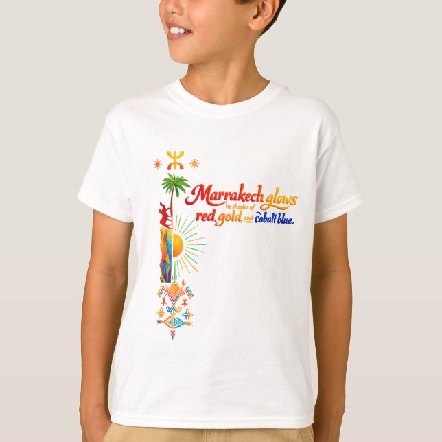 Marrakech Glows – Vibrant Moroccan Art Tee (Vorderseite)