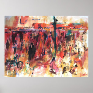 Marrakech Market Poster
