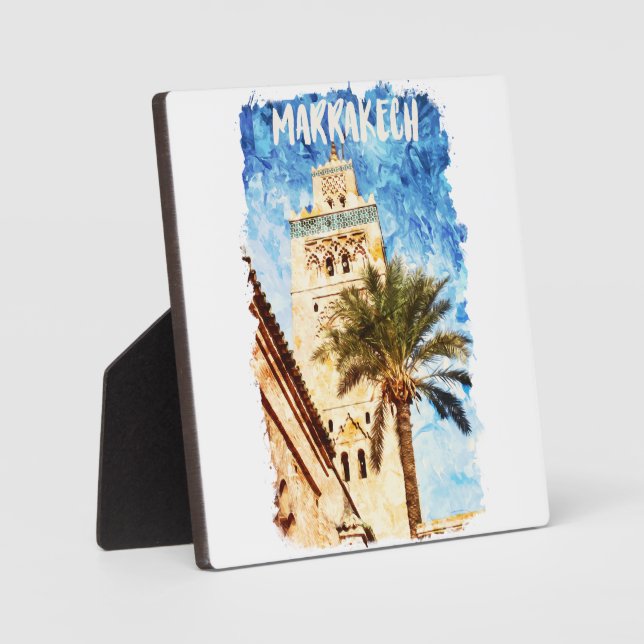 Marrakech Marokko Fotoplatte (Vorderseite)