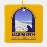 Marrakech Marokko Kat Retro Keramikornament<br><div class="desc">Marrakech Retro-Design im Retro-Stil.</div>