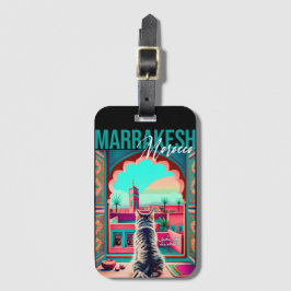 Marrakech Marokko Katze Reisen Tourismus Souvenir Gepäckanhänger