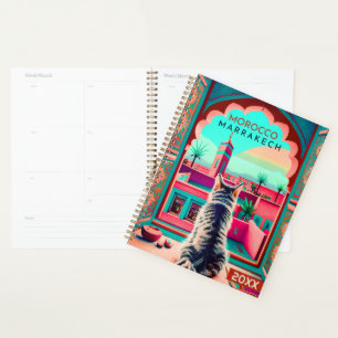 Marrakech Marokko Katze Reisen Tourismus Souvenir Planer