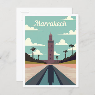 Marrakech Marokko Kunst, Dichtung und Musik Postkarte