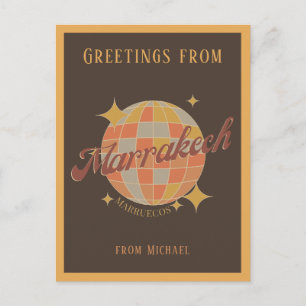 Marrakech Marokko Vintag Retro Postkarte