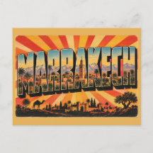 Marrakech Medina Minarett Atlas Vintage Reise Kuns