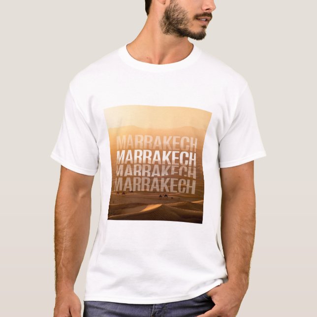 Marrakech Morocco Sahara – Desert Travel Aesthetic T-Shirt (Vorderseite)
