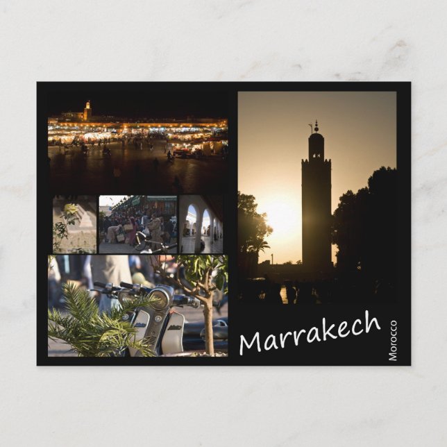 Marrakech Postkarte (Vorderseite)