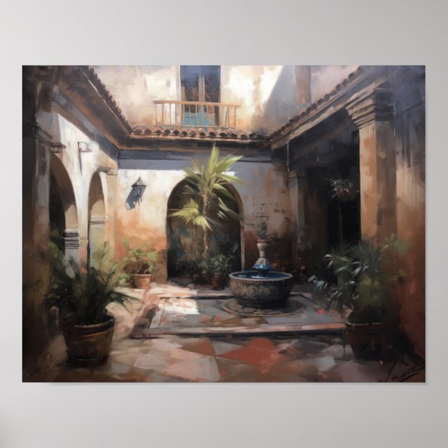 Marrakech Riad Marokko Kunst, Dichtung und Musik Poster (Vorne)