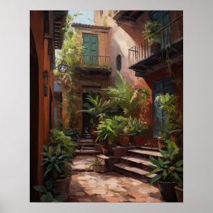 Marrakech Riad Marokko Kunst, Dichtung und Musik Poster