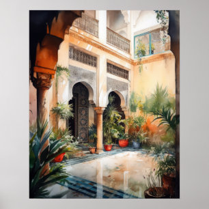 Marrakech Riad Marokko Poster