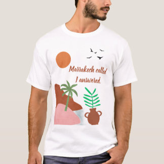 Marrakech rief ich antwortete Boho Wüsten-T-Shirt T-Shirt